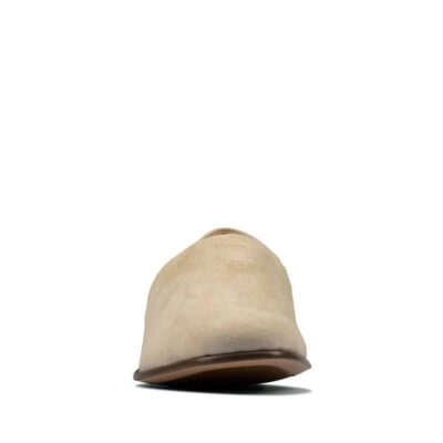 CLARKS Pure Tone Taupe. Premium Leather Shoes
