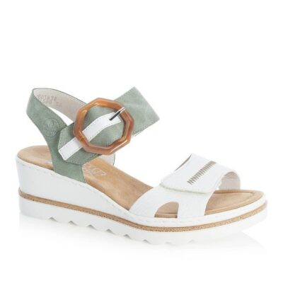 Rieker 67476-81 Ladies White Sandals