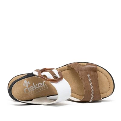 Rieker 68176-64 Ladies Beige Sandals