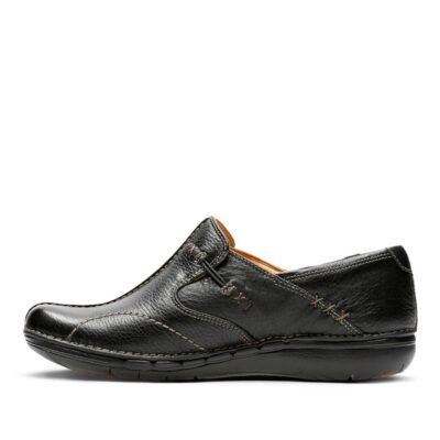 CLARKS Un Loop Black Leather