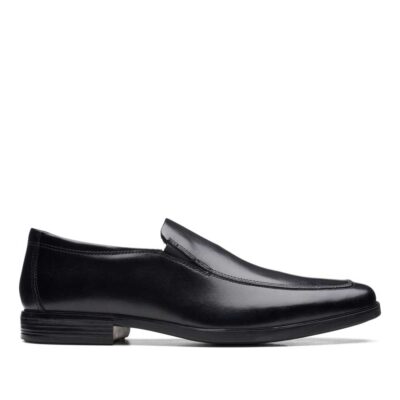 CLARKS Howard Edge Black Leather. Premium Shoes