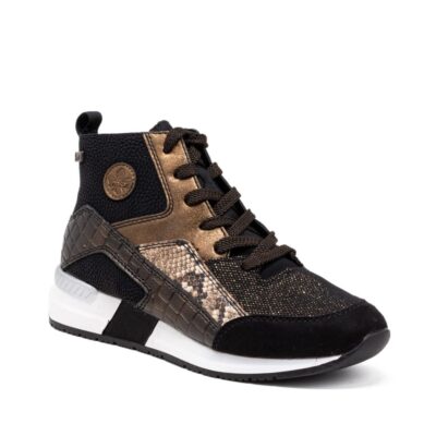 Rieker N7610-00 Black Combination Trainers