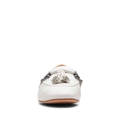 Clarks Pure 2 Tassel White Leather