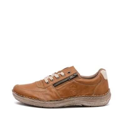 Rieker 03030-25 Men's Brown Zipper Shoes