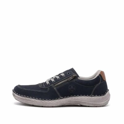 Rieker 03030-14 Men's Blue Zipper Shoes