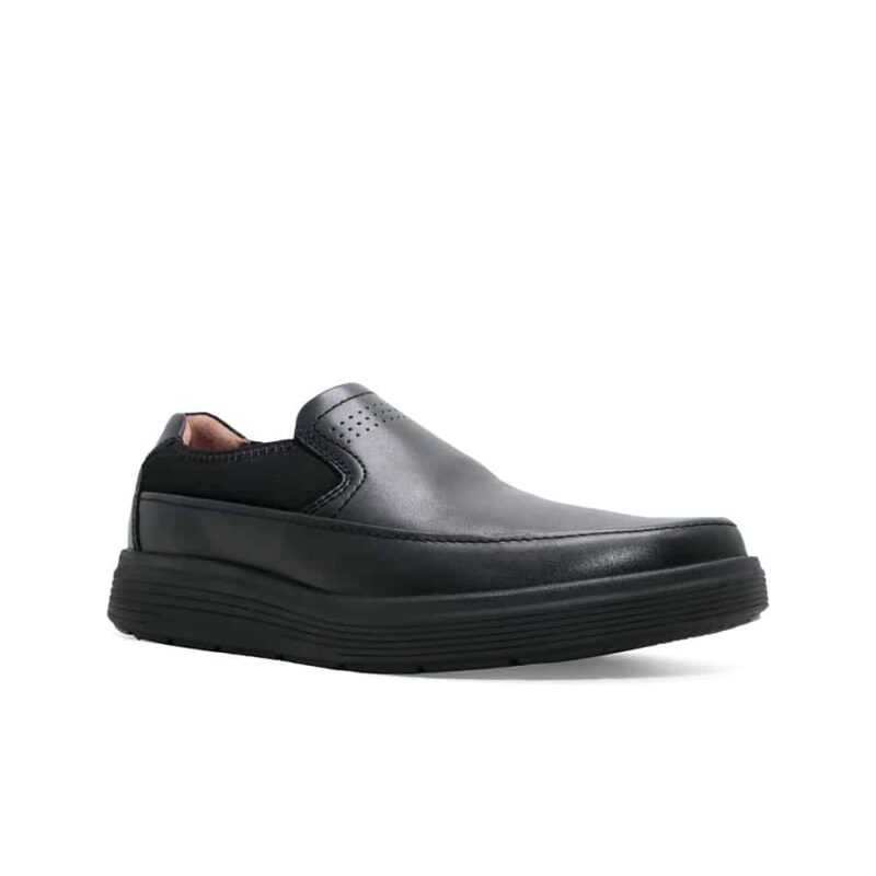 Clarks Un Abode Go Men’s Leather Loafer Blacke Slip Ons Shoes 26137076