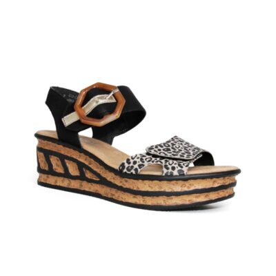 Rieker Women’s Wedge Sandal Outdoor Summer Shoes 68176