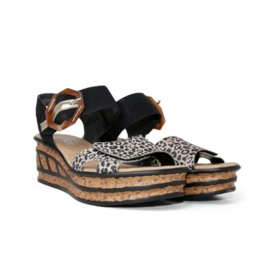 Rieker Women’s Wedge Sandal Outdoor Summer Shoes 68176